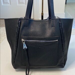 Aimee Kestenberg Black Pebble Leather Tote.